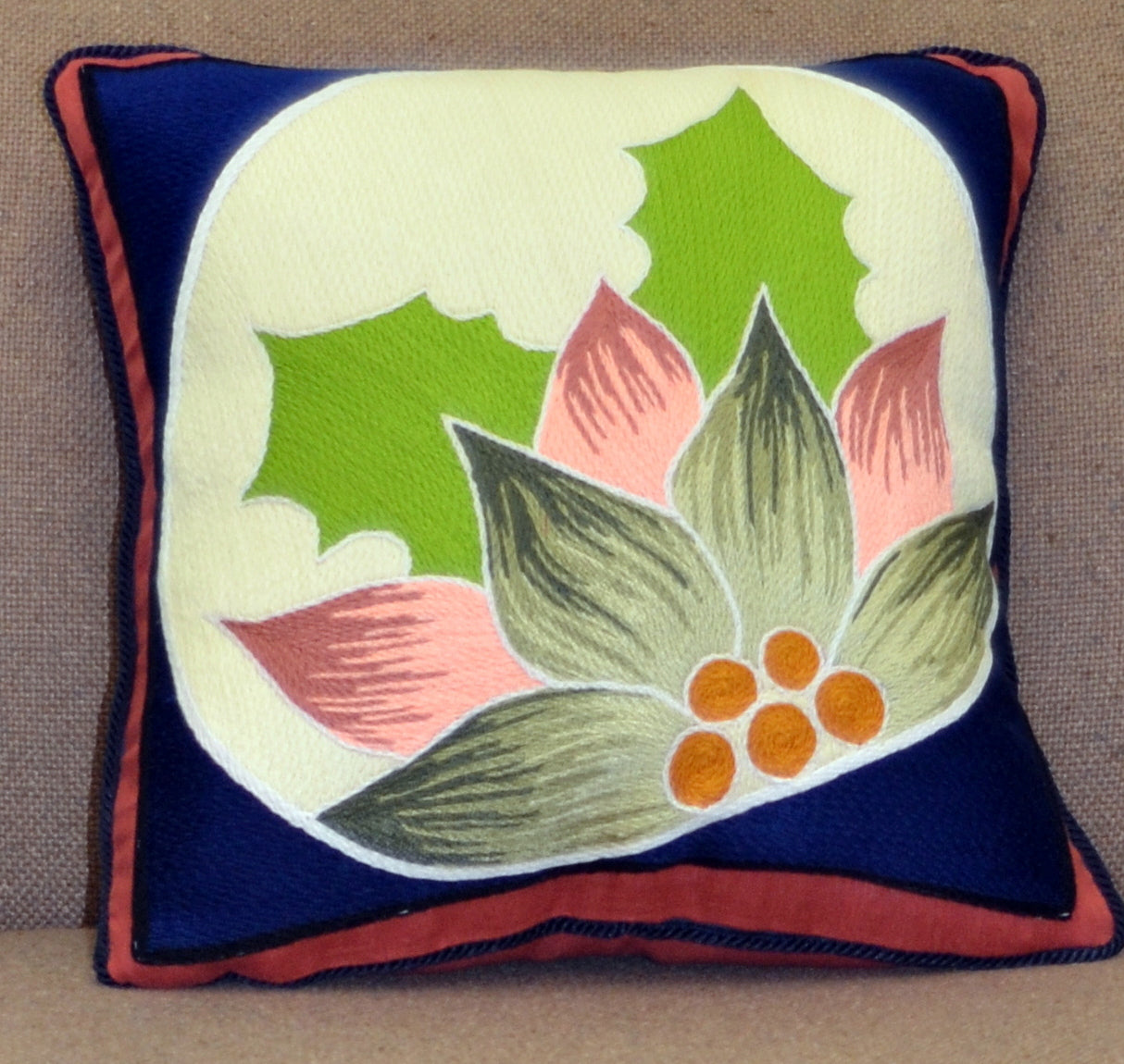 Linen Pillow (Salmon)