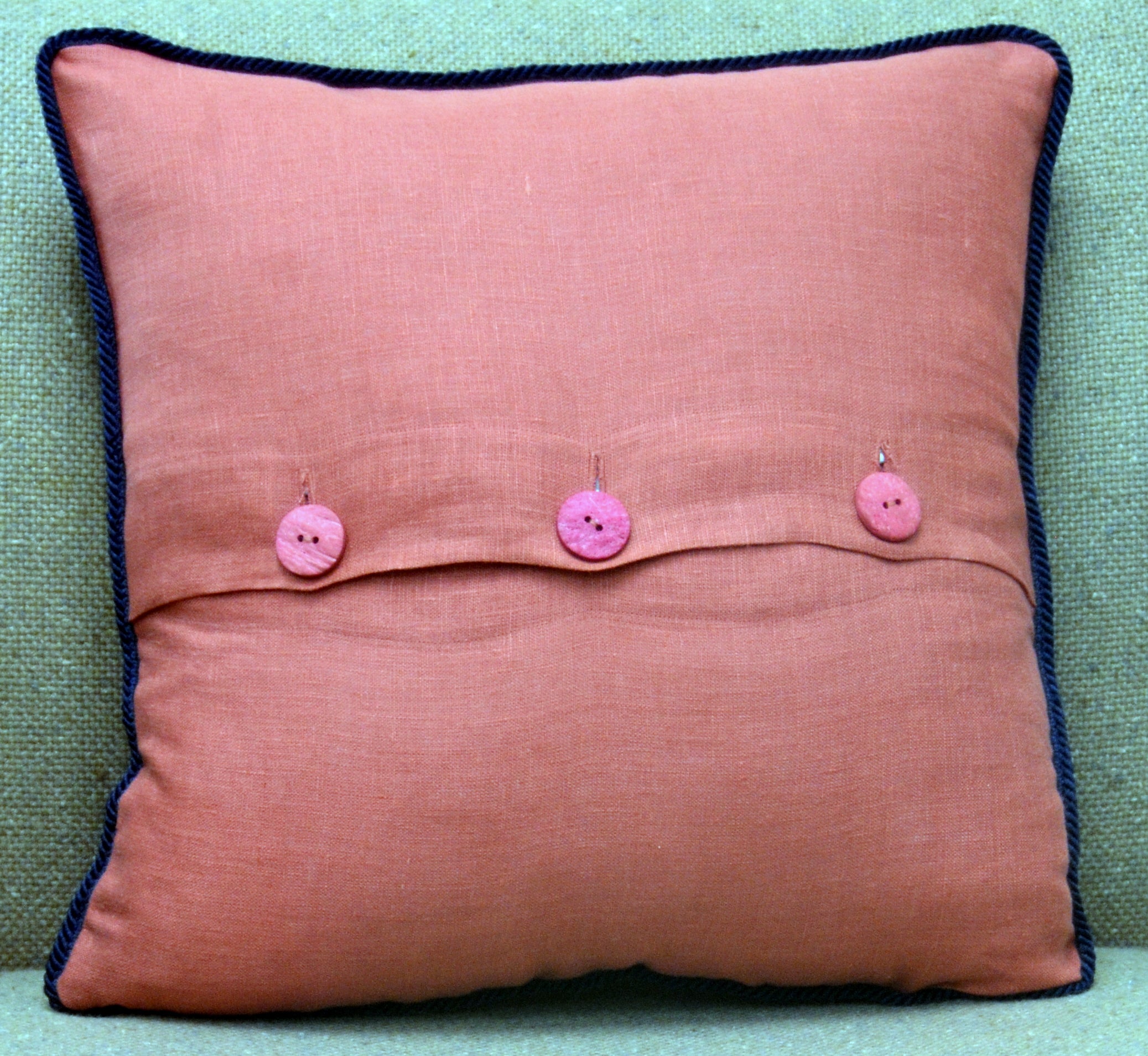 Linen Pillow (Salmon)