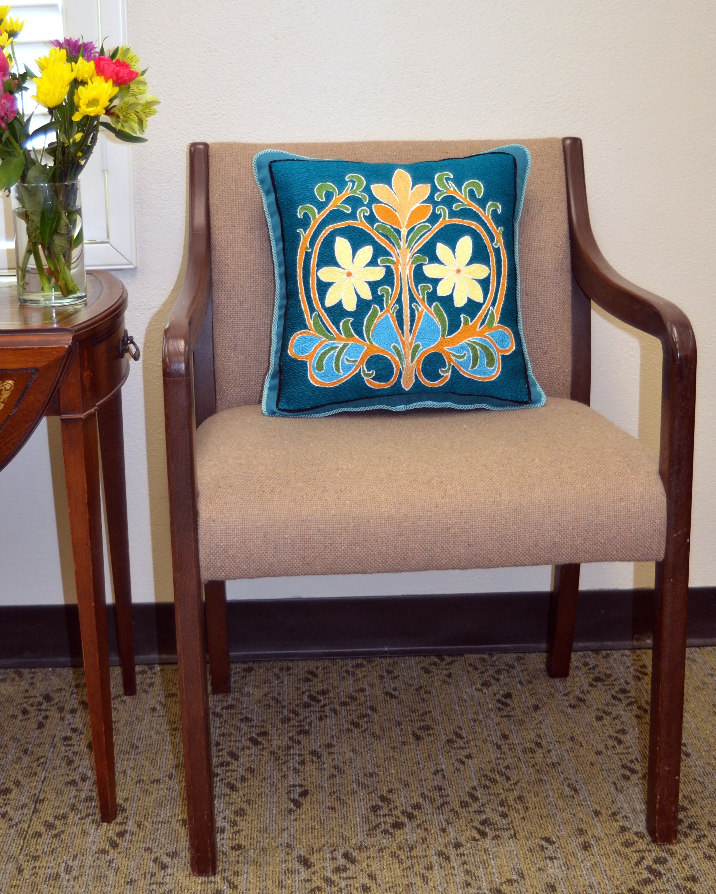 Linen Pillow (Teal)