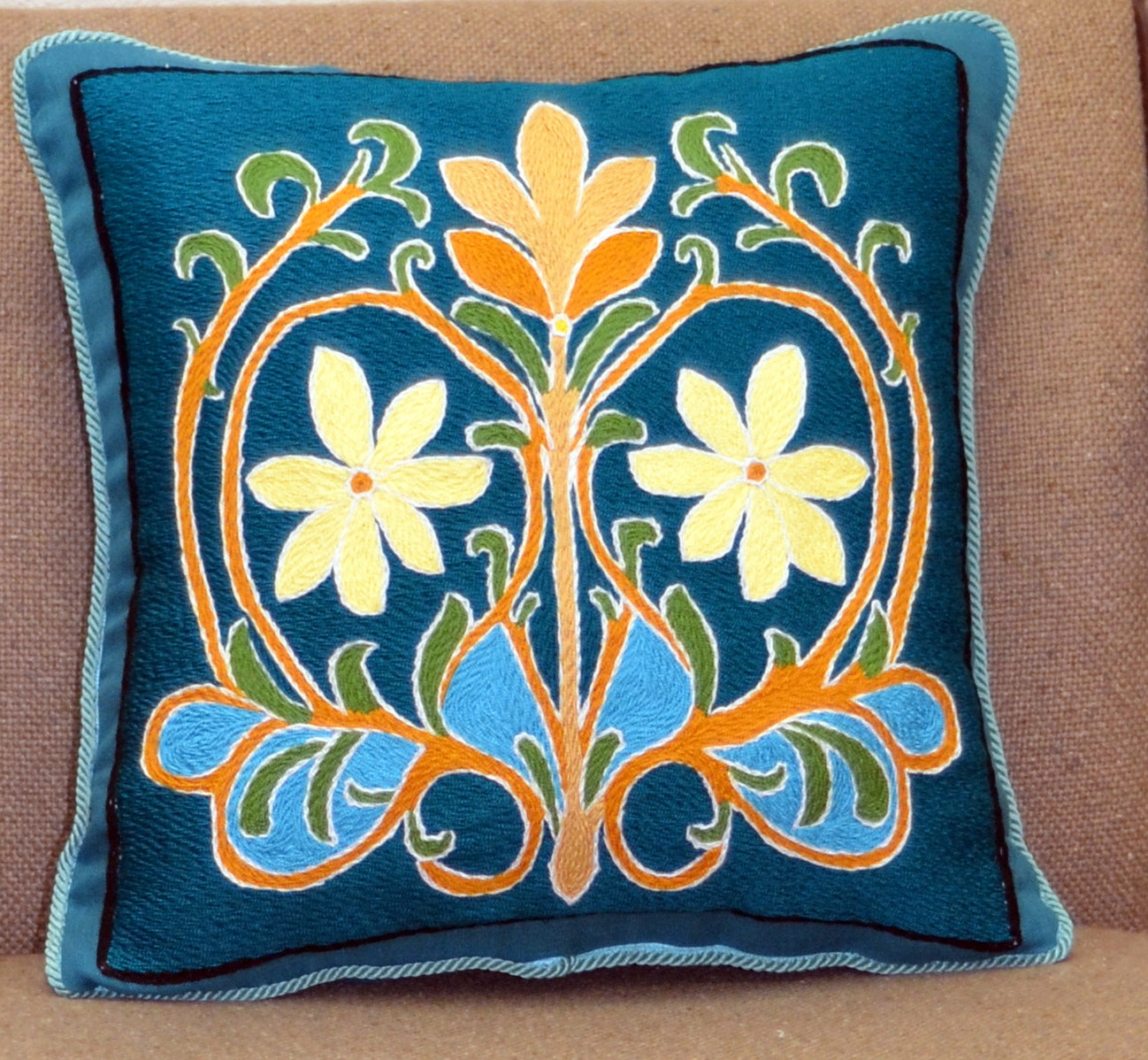 Linen Pillow (Teal)