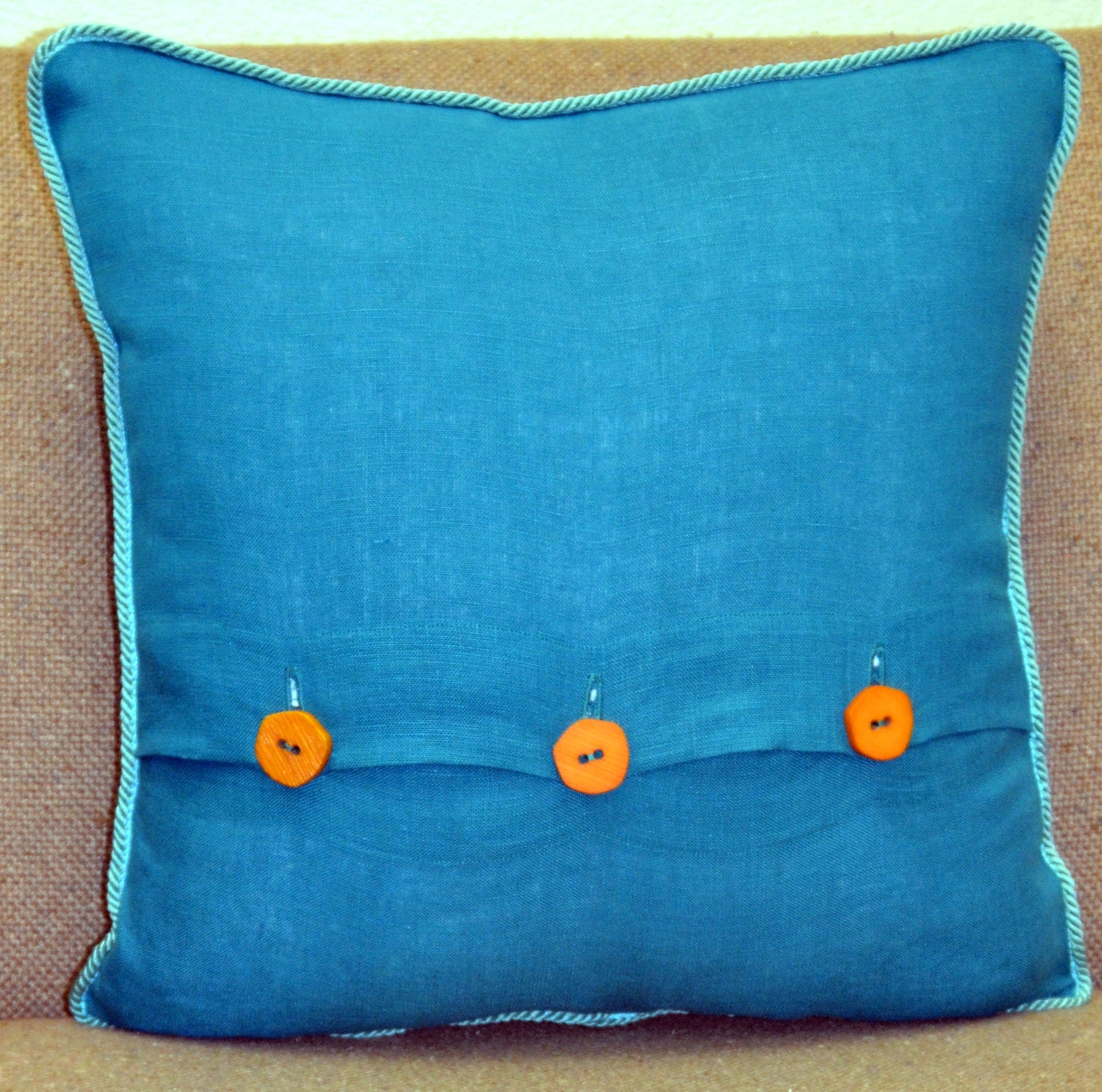 Linen Pillow (Teal)